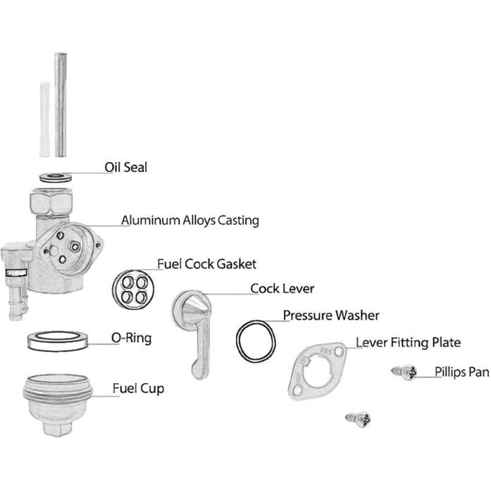 Compatible with Fuel Valve Petcock Replace for Honda CL175 CB350 CL350 SL350 CB360 CL360 CB450 CL450