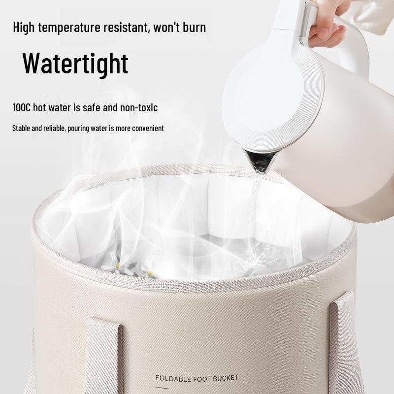 Portable Foldable Foot Bath Bag with Heat Preservation and Constant Temperature, Deep Over-the-Calf Design.