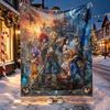 Final Fantasy Pattern Blanket for Home Decoration, Bed, Sofa, Car Travel, Camping, Suitable for All Seasons, Birthday Christmas Gift
