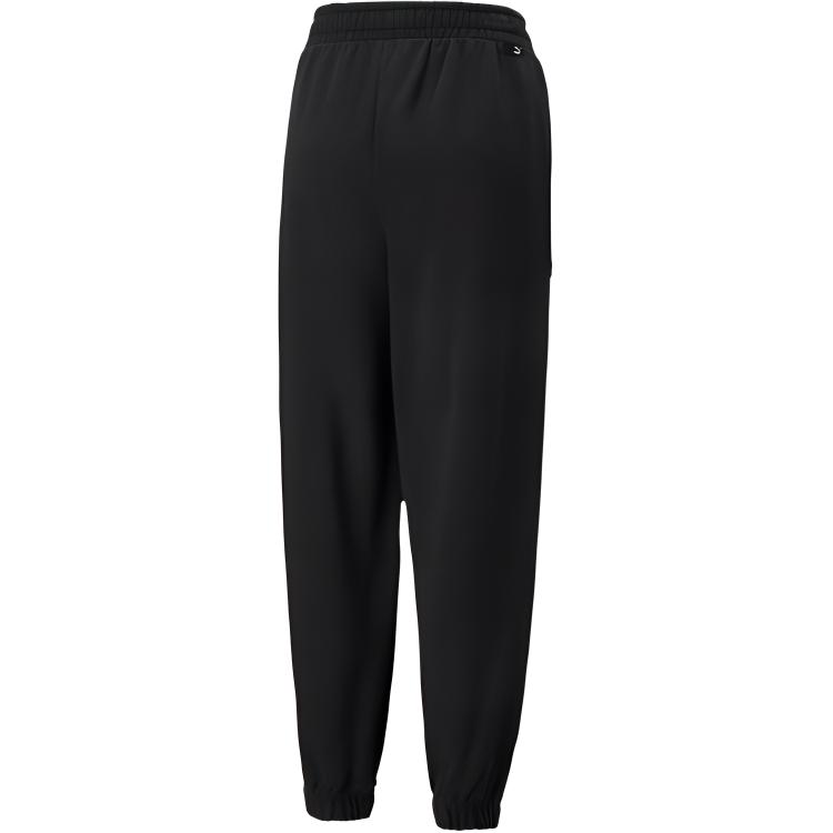 Puma Solid Color Logo Label Cuffed Sports Pants Women pants Black 537650-01