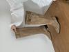 In-Stock Western Suede Cowboy Boots: Wide Shaft, Chunky Heel, Square Toe, Versatile, Wrinkled Slouch Design