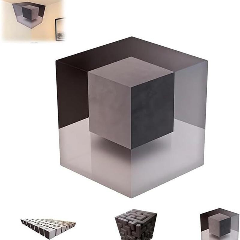 

48*48см 3D Настенное искусство Оптическая иллюзия Угловая наклейка на стену Большая Съемная Самоклеящаяся Настенная роспись T Современный Домашний Декор Для Гостиной Наклейка A