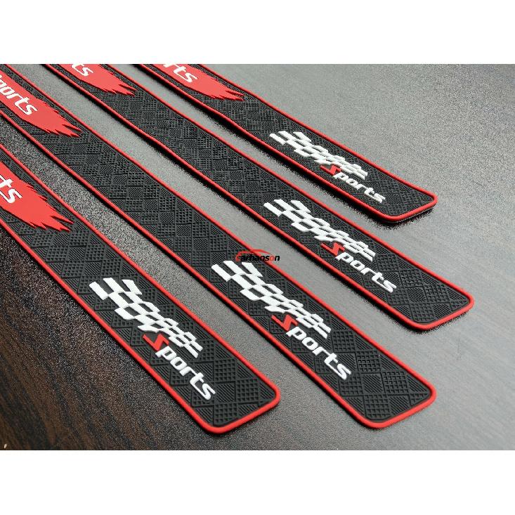 Car Accessories Rubber Door Sill Plate Protection Strip Scuff Guard Auto Sticker