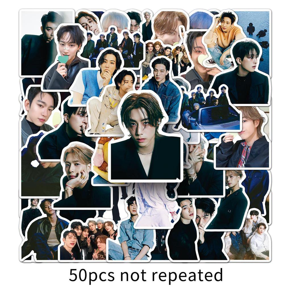 GOT7 Trendy Decorative Stickers - 50 Sheets for Suitcases, Thermos Cups, and Refrigerators
