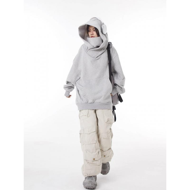 Autumn Fashion Casual Turtleneck Hooded Fleece Sweatshirt