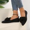 Fashion Women's Shoes Flat-bottomed Pointy Leisure Comfortable Low-top Shoes New Solid Color Bow Decorative Mesh Breathable Lolita Shoes