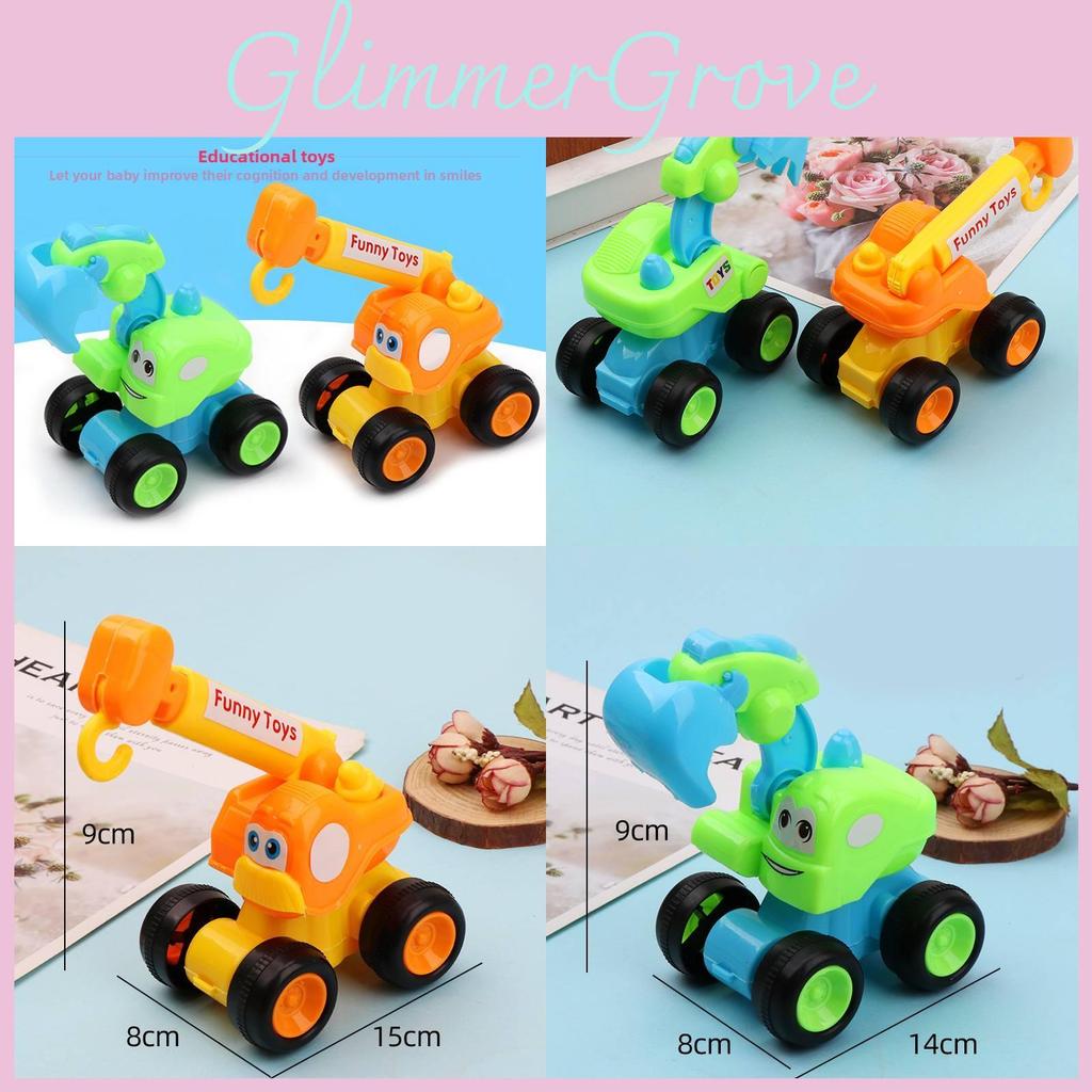 Engineering Vehicle Toy Set With Sliding Function For Boys And Girls