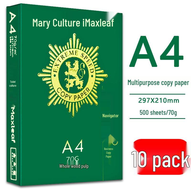 Mary A4 70g Printing & Photocopying Paper, 100 Sheets - White Draft Paper for Students & Office Use