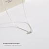 Korean Style Geometric Square Sugar Cube Necklace - S925 Sterling Silver, Women's Light Luxury Clavicle Chain with Pendant.