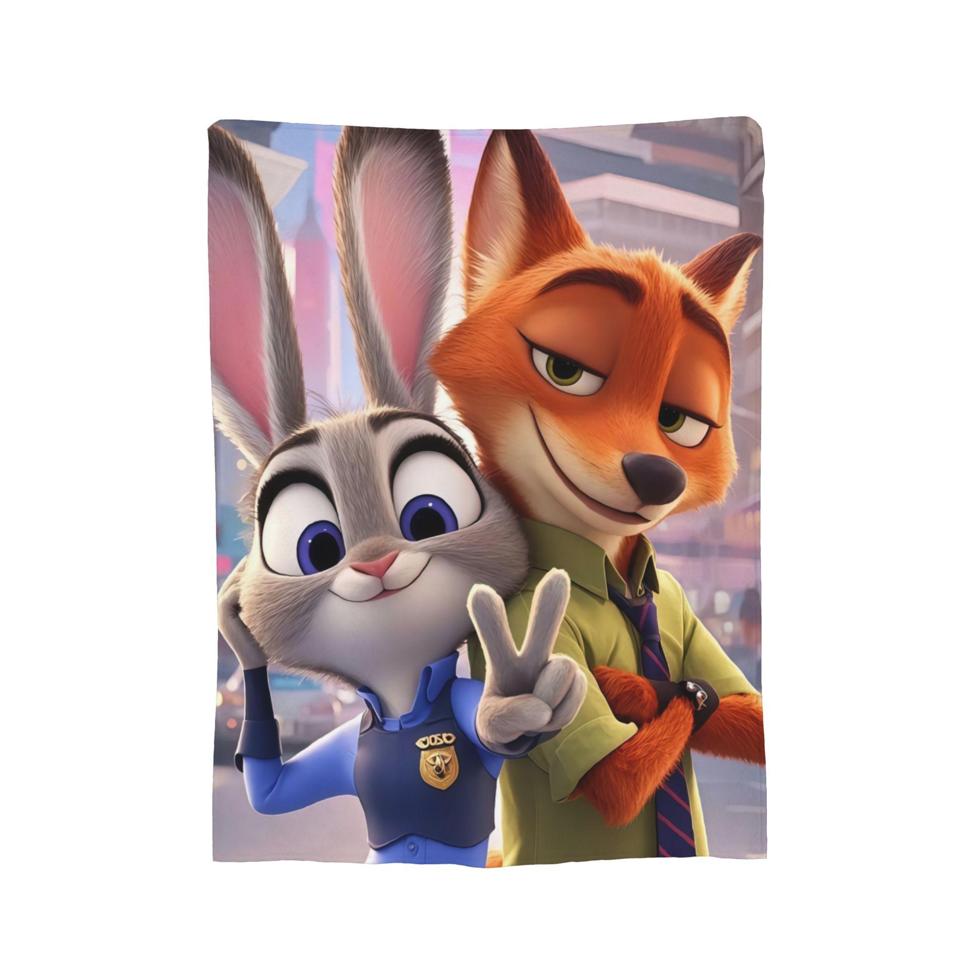 

Cartoon Zootopias Flash Blankets Flannel Print Multifunction Super Warm Throw Blanket for Bedding Car Bedspread 50x60in