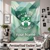 Custom Tapestry Wall Hanging, Hibernian FC Personalized Name Text Home Wall Decor