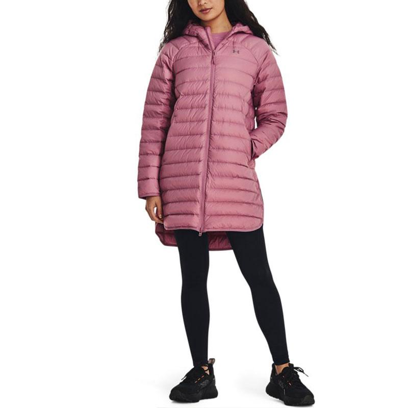 Under Armour Storm Armour 2.0 Mid-Length Hooded Down Jacket Women Outerwear Pink 1372649-697