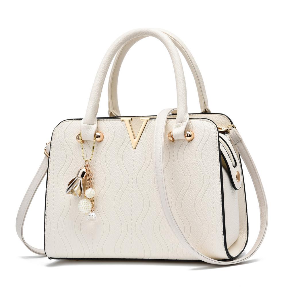 Simple Fashion Handbag 2023 Autumn European And American New Atmospheric Stone Texture Women s Bag белый