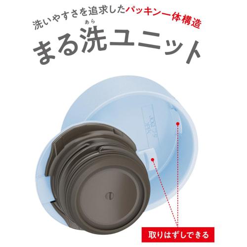 Thermos Vacuum Insulated Portable Mug, 600ml, Light Blue, with Integrated Spout and Gasket, Dishwasher Safe. Easy to Clean, All Parts Dishwasher Safe.