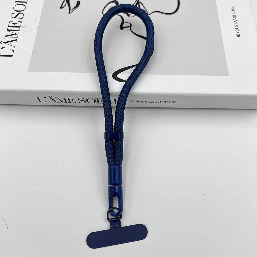 

Adjustable mobile phone lanyard wrist strap 360 degree rotation anti-lost metal gasket clip self-locking anti-drop anti-theft lanyard синій