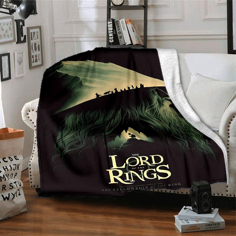 1pc The Lord of the Rings Blanket Lightweight Flannel Throw For Sofa, Bed, Travel, Camping, Livingroom, Office, Couch, Chair, And Bed