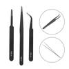 Stainless Steel Curved Straight Tip 6Pcs/Set Tweezers Set Anti Static for Watch Jewelry Mobile Phone Electronics Industrial Repair Tweezers Precision