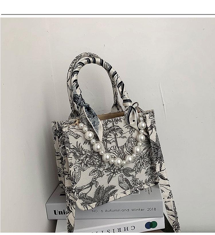 2023 Women's Large Capacity Embroidery Tote Bag – Cotton Linen Canvas Shoulder Handbag