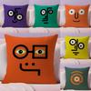 Art J-Jean J-Jullien Cute Cushion Cover Linen Organic Fabric Double-Sided Printing Breathable Pillow Case Sofa Home Decor Gift