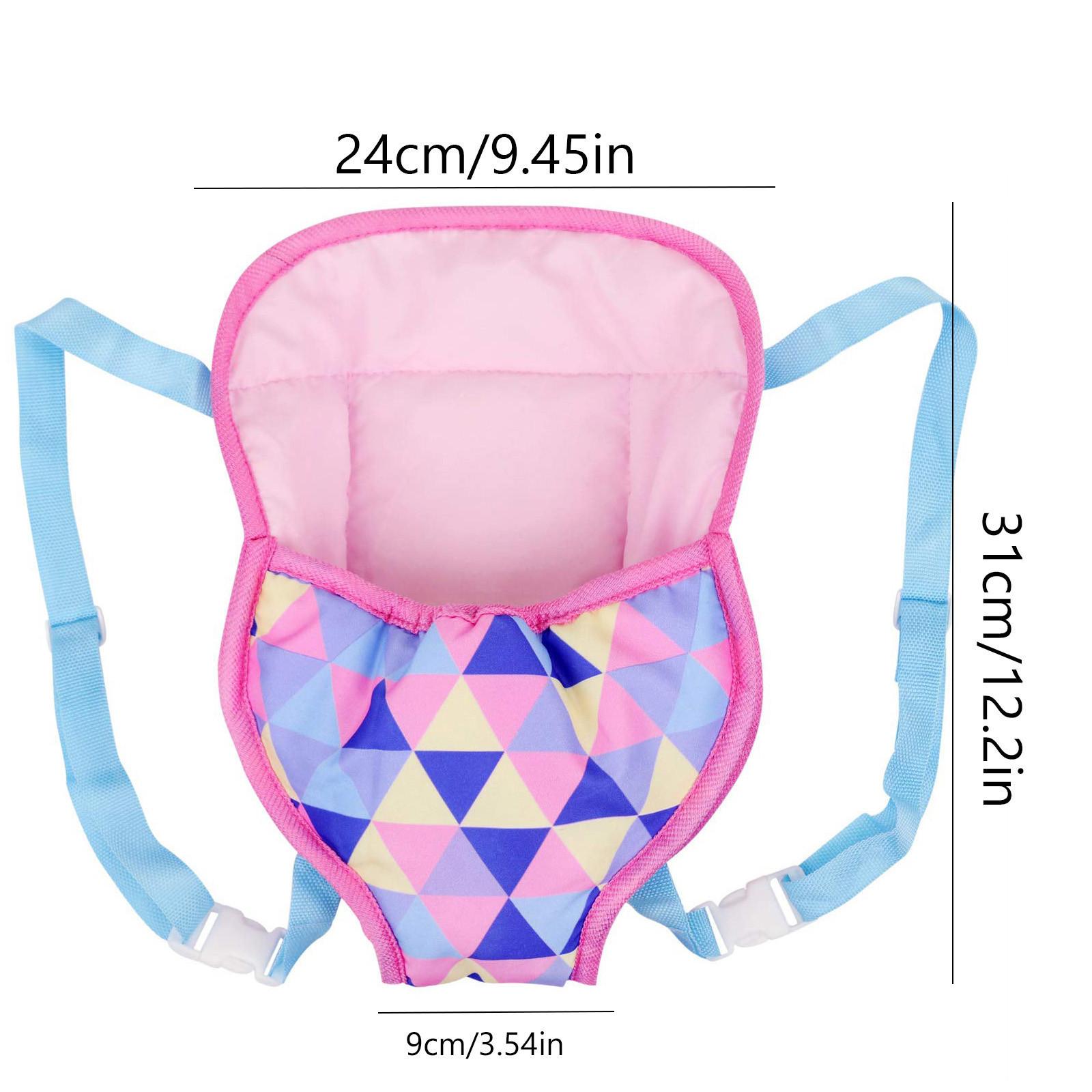 

Portable Toy Carrier Front Storage Bag with Adjustable Strap Pretend Play Toy New Born Baby Doll Out Going Carry Bag Accessories синій