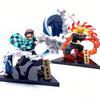 Demon Slayer Mugen Train Rengoku Kyojuro Tanjiro Kamado Action Figure Anime Battle Diorama Statue Desktop Display Model Toy Gift