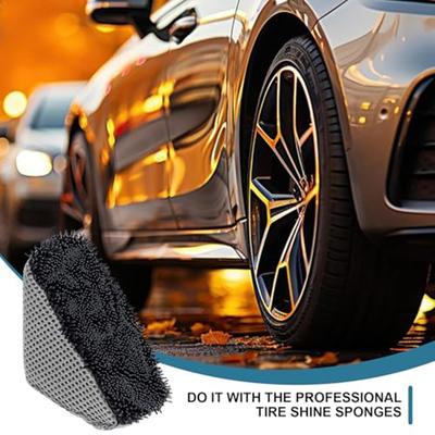 Tire Cleaning Sponge Car Cleaning Brush Car Detailing Cleaning Tool Anti-Slip Design Effective Tire Maintenance Neat Application