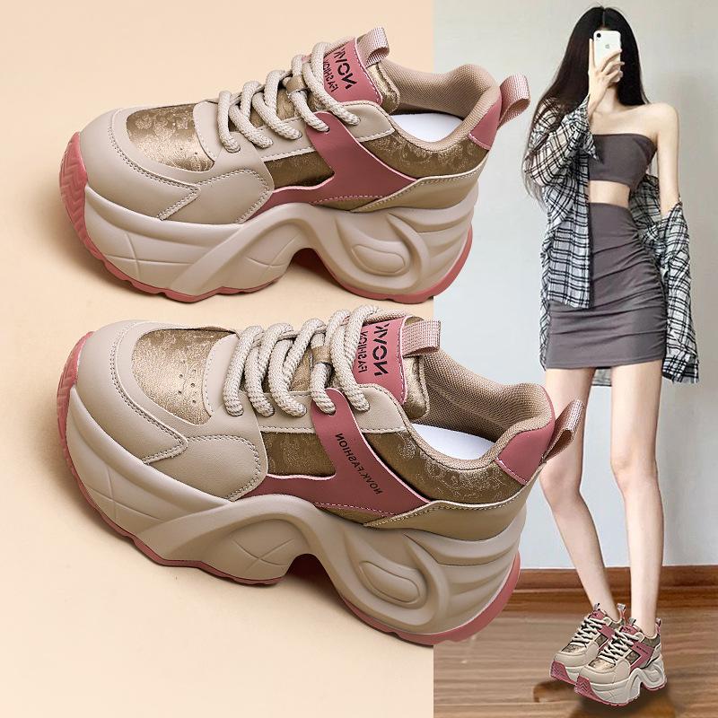 Inner Heightening Dad Shoes for Women Outside, Spring New Thick-soled Children's Casual Breathable Sports Women's Shoes