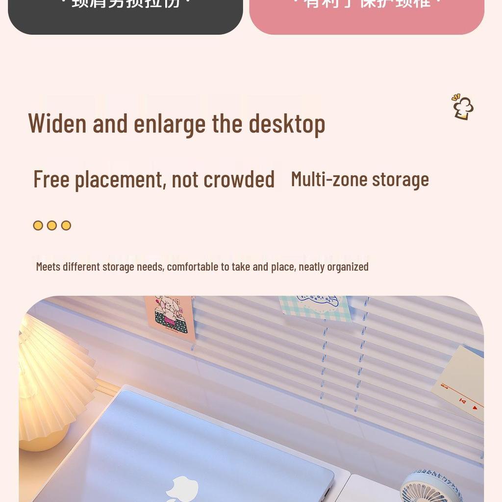 Adjustable Laptop & Tablet Stand Holder with Storage Rack