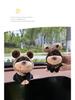 Plush Bee Dog Car Ornament - Cute Lying Doll for Console Display