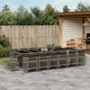 VidaXL 17-piece Garden Dining Set with Cushions, Table and Folding Back Chairs, Outdoor Patio Furniture 3211004