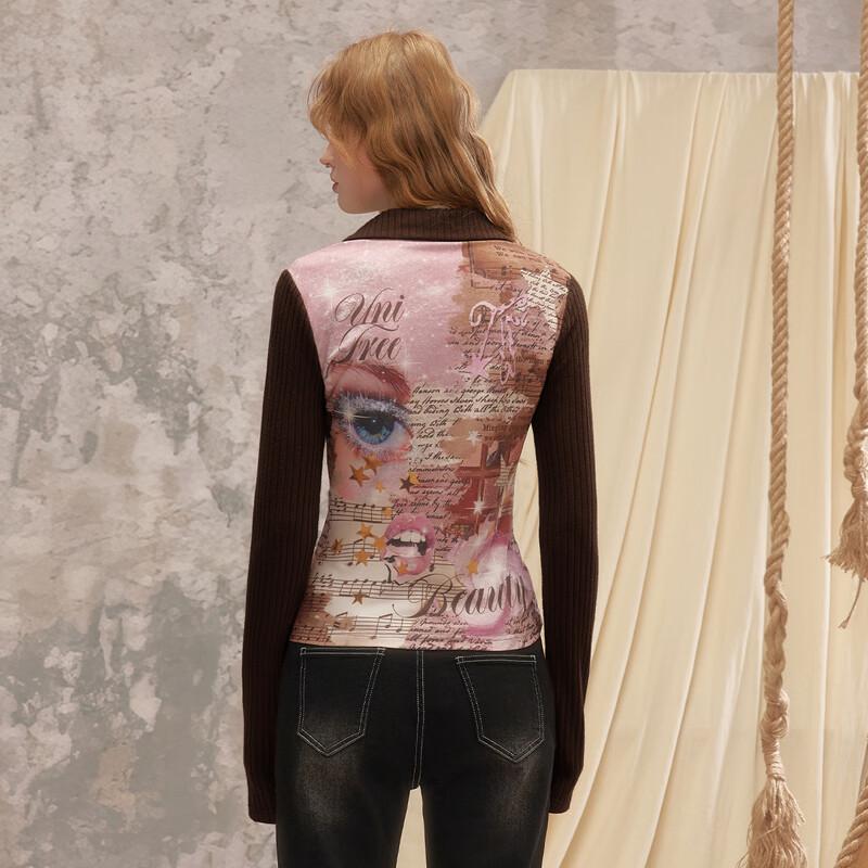 UNIFREE Women's Maillard Retro Long Sleeve T-Shirt