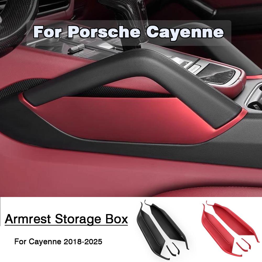 Car Center Console Gap Storage Box Phone Key Auto Armrest Organizer For Porsche Cayenne 2018 2019 2020 2021 2022 2023 2024 2025