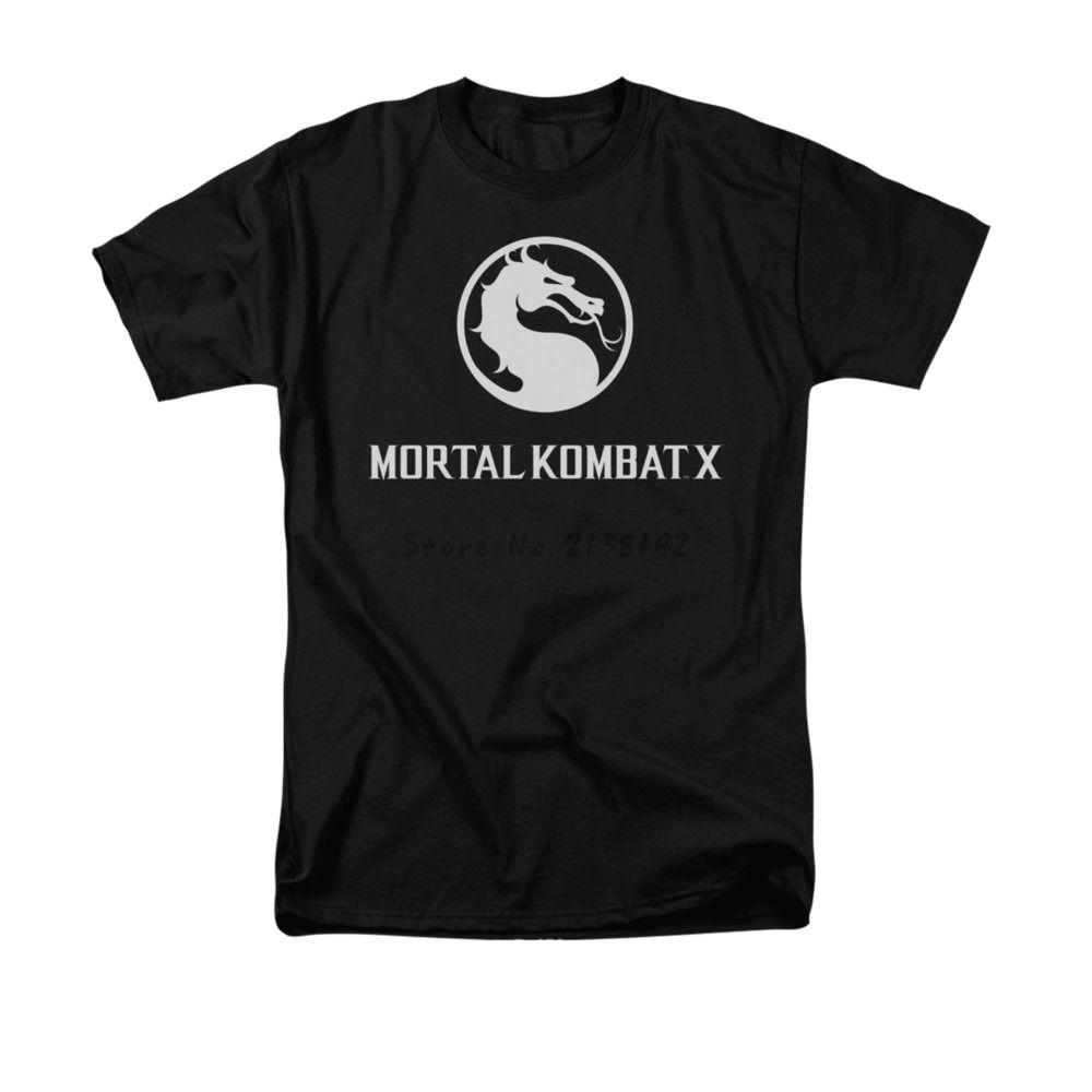 Mortal Kombat X Dragon Game Logo Licensed Adult Shirt S3XL mens top tees S