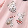 2025 Summer New Style Girls' Short-Sleeved T-Shirt Pure Cotton Children's Top Girl Cartoon Half-Sleeve Children's Clothing Export Base Shirt