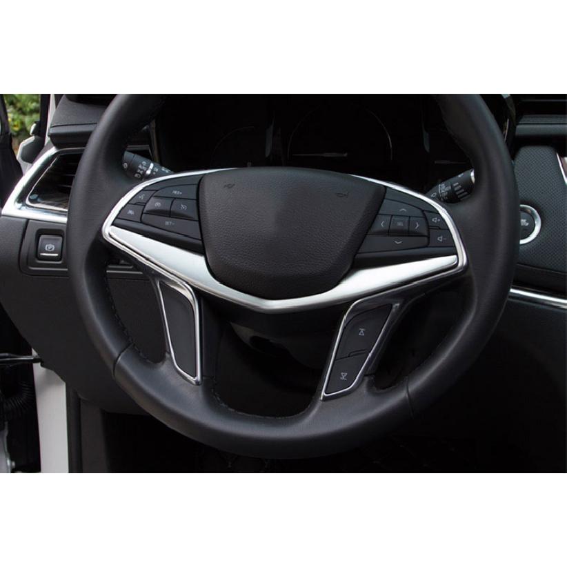 Steering Wheel Strip Cover Trim ABS Matte Silver Fit For Cadillac XT5 2016-