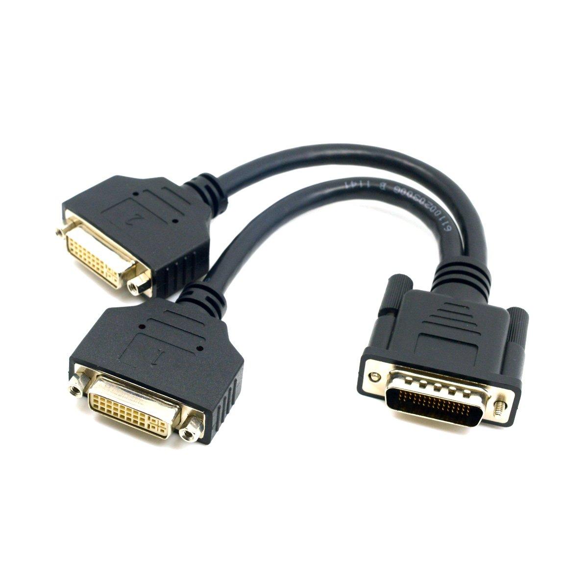 

CY Male to Dual DVI Female Splitter Extension Cable for Graphics Cards Monitors DMS-59 24+5 &