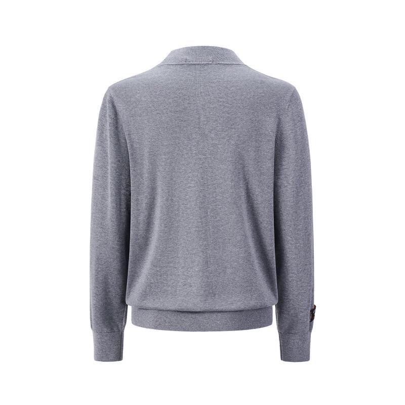 Giovanni Valentino Men's Pure Cotton Mock Neck Knit Sweater