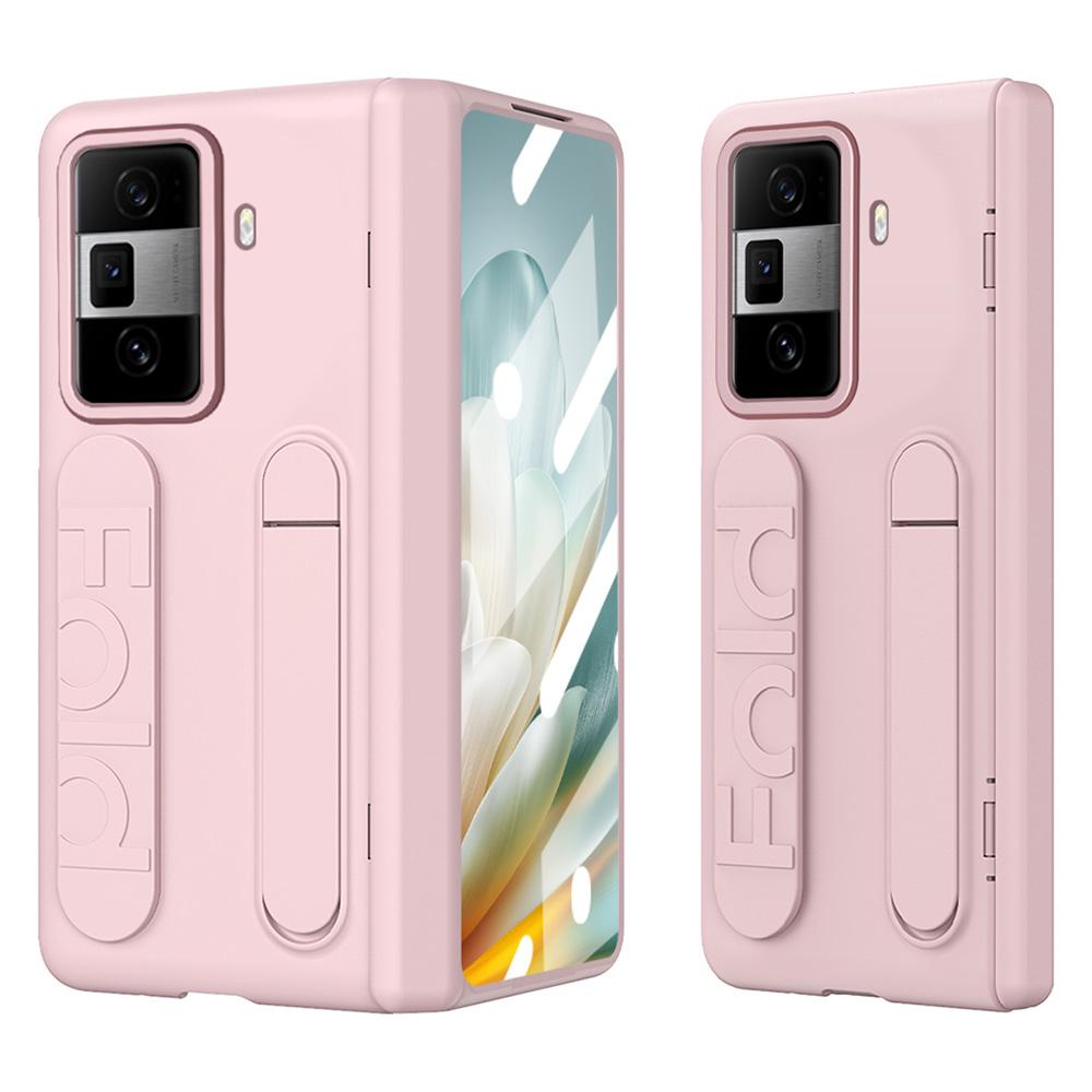 For Honor Magic Vs3 5G Case Kickstand Wristband PC Phone Cover with Tempered Glass Film