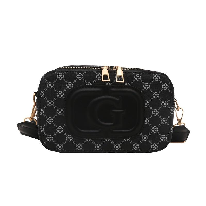 

Летняя новая нишевая дизайнерская сумка через плечо модный тренд ретро простая женская сумка повседневная сумка-мессенджер чёрный