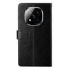 HT01 Dla Xiaomi Redmi Note 14 Pro+ 5G/Note 14 Pro 5G/Poco X7 5G Etui Skórzany Pokrowiec na Telefon z Nadrukiem Linii w Kształcie Y