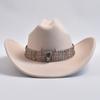 Cappello da Cowboy Trendy Retrò Stile Western da Donna Cappello da Cowgirl Rosa da Donna Cappelli Jazz a Tesa Larga