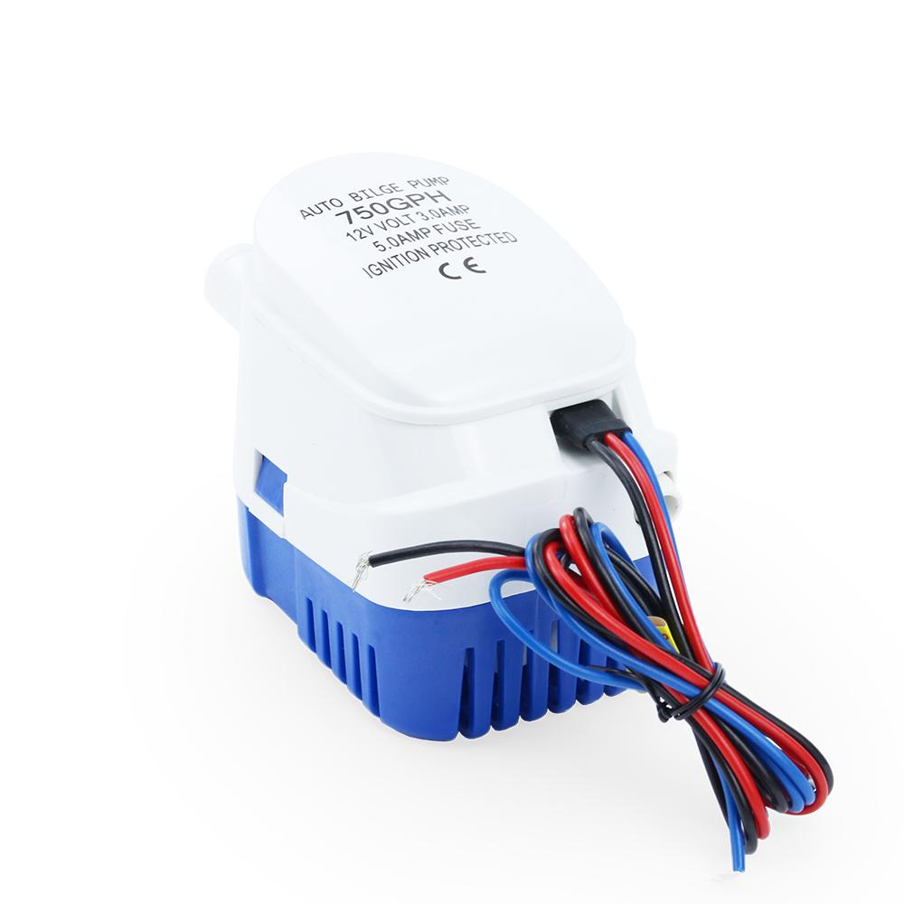 12V Automatic Marine Water Pump Small Bilge Pump 24V Yacht Drainage Fast Boat DC Submersible Pump Bilge 750GPH 1100GPH