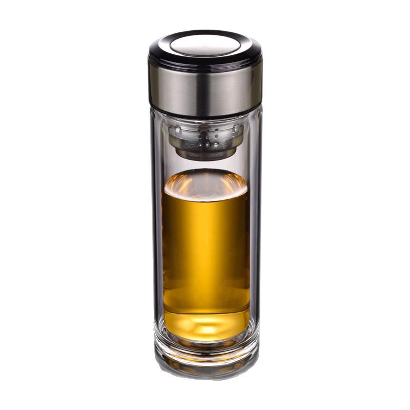 High-Temperature Double-Walled Borosilicate Glass Tea Cup
