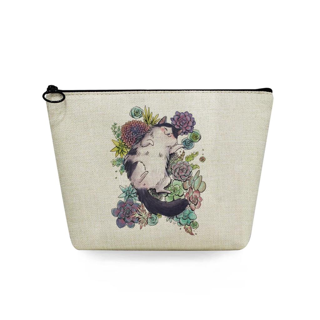 Women Cat Print Cosmetic Bag Toiletries Organize Travel Storage Case 6744