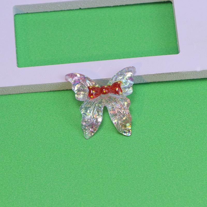 Colorful Transparent Bow Tie Butterfly DIY Accessories: Phone Cases, Shoe Buckles, Shoe Flowers, Hairpins, Clothing Decorations, Handmade Patches.