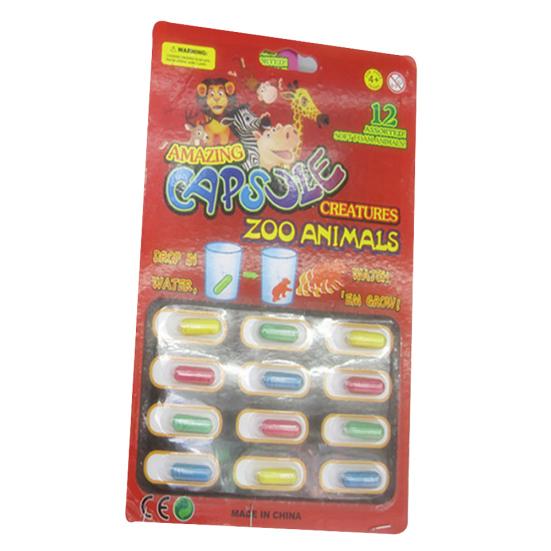 

12 шт./набор Расширяющаяся пена Капсула с животными Растущая в воде Развивающая игрушка для малышей 12pcs