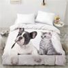 Animal Lie Down Dog Pet Bedding Set Duvet Cover Single Twin King Size Quilt Cover Home Textile Comforter