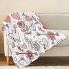 Soft Flannel Blanket Lightweight Cozy Heart Floral Pattern, Warm & Comfy for Home, Better Sleep, Ideal Valentine's Gift