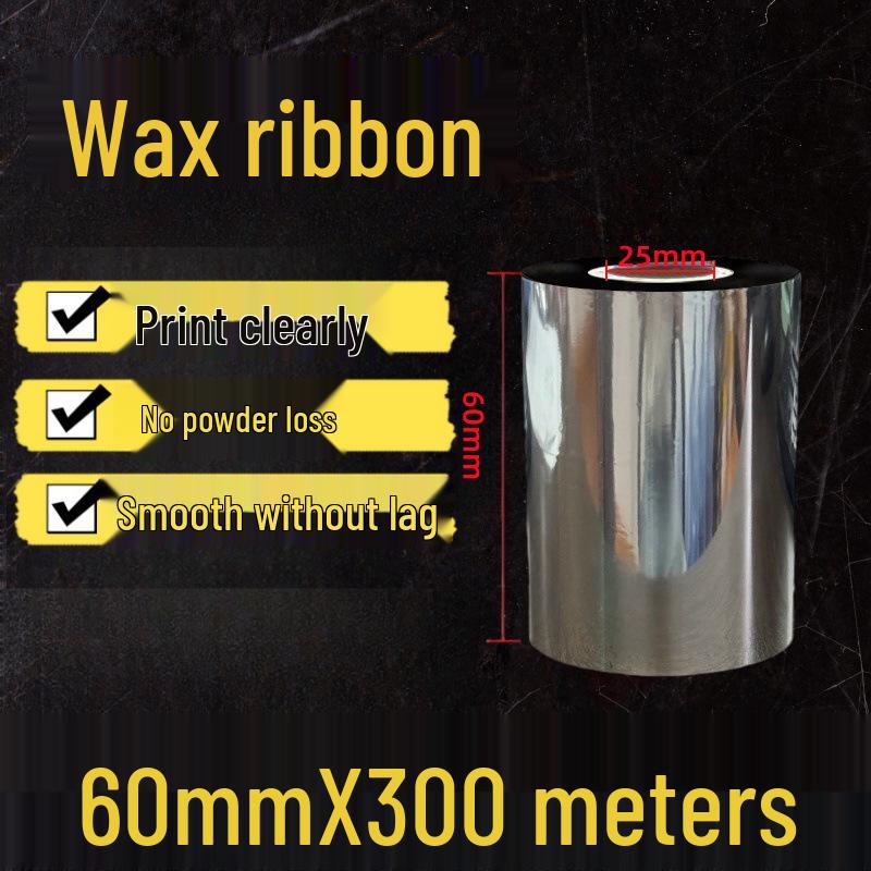 Verbessertes Wachs-basiertes Thermotransferband 110mm×300m für Kupferdrucketikettendruck, 110mm×70m Doppelachskarbon
