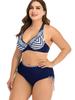 New 2025 Thick Women Swimsuit Plunging Bikini Set Big Breast Backless Swimwear Halter Beach Wear Biquinis Bathing Suit 4XL